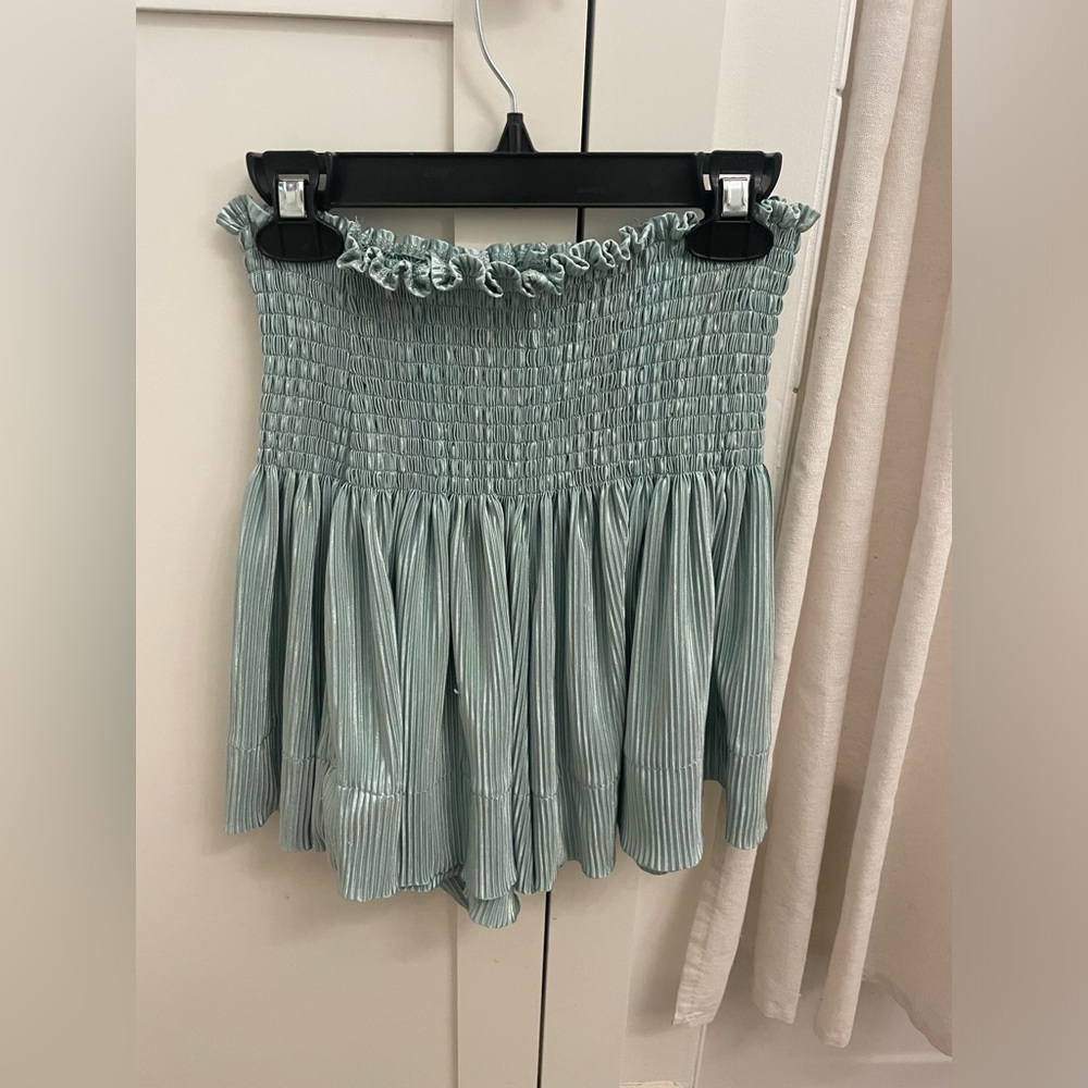 Turquoise Queen of Sparkles Swing Shorts